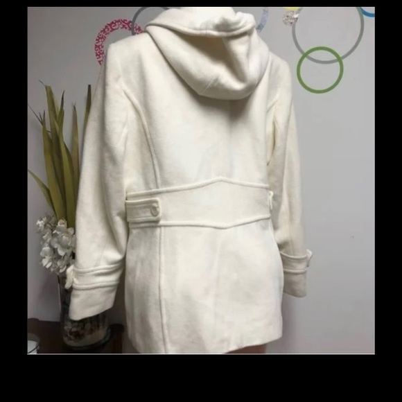 St Johns Bay White/cream Cashmere blend Pea coat - Picture 10 of 13